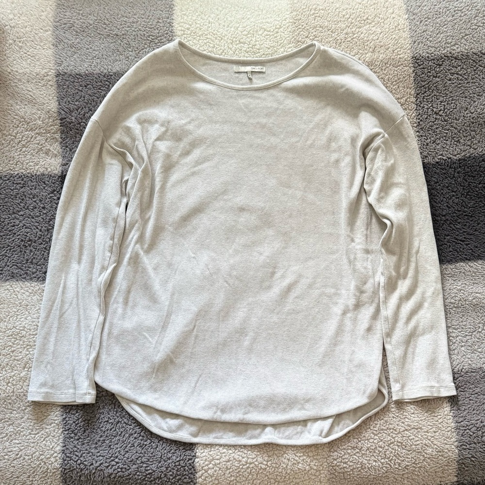 OAK + FORT Ribbed Gray oversized Top